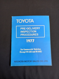 Werkplaatshandboek Toyota leveringsprocedures bedrijfswagens (1977)