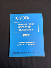 Workshop manual Toyota pre-delivery inspection commercial vehicles (1977)