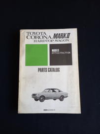 Onderdelenboek Toyota Corona Mark II Hardtop en Wagon (RT71-K, RT77-K & RT77-DK)