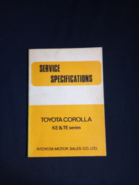 Workshop manual Toyota Corolla service specifications (KE and TE series)