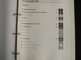 Constructie en functieboek Honda Civic diesel (2002)