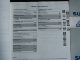 Workshop manual Suzuki Liana (RH413 and RH416) supplement books