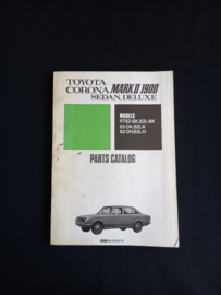 Onderdelenboek Toyota Corona Mark II 1900 Sedan en Deluxe