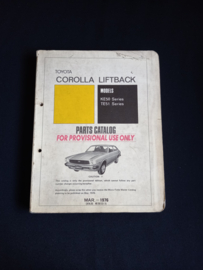 Onderdelenboek Toyota Corolla Liftback