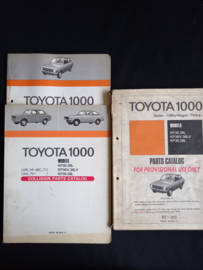 Onderdelenboek Toyota 1000 Sedan, Utility Wagon en Pick-Up