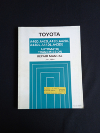 Workshop manual Toyota A40D, A42D, A43D, A42DL, A43DL, A44DL and A43DE automatic transmission