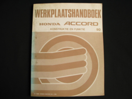 Werkplaatshandboek Honda Accord (1990) constructie en functie