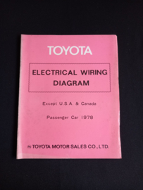Werkplaatshandboek Toyota elektrische schema's personenauto's (1978)