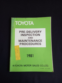 Workshop manual Toyota pre-delivery and maintenance (1981)