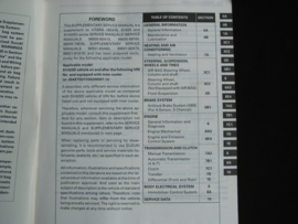 Workshop manual Suzuki Vitara (SV420D) supplement