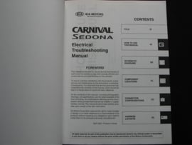 Werkplaatshandboek Kia Carnival/ Kia Sedona (2008) elektrische troubleshooting