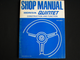 Workshop manual Honda Quintet (1981) construction and function