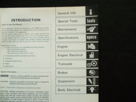 Werkplaatshandboek Honda Accord (1979 en 1980) supplement
