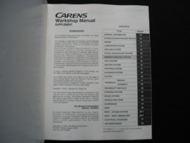 Workshop manual Kia Carens (2001) supplement
