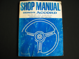 Workshop manual Honda Accord (1981) construction and function