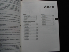 Workshop manual Kia Automatic Transaxle (A4CF0) (2008)