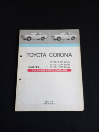 Parts catalog Toyota Corona (RT100, RT102, RT104, RT110, RT112, RT114, RT116, RT117 and RT118 series) (August 1973)