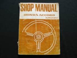 Workshop manual Honda Accord (1976) supplement