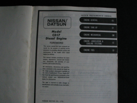 Workshop manual Nissan CD17 diesel engine