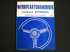 Workshop manual Honda Integra (1986) construction and function