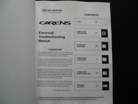 Werkplaatshandboek Kia Carens (2009) elektrische troubleshooting
