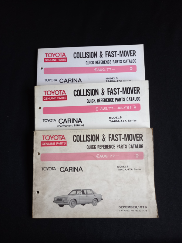 Onderdelenboek Toyota Carina (TA40A en 47A series)