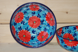 Saladeschaal Diep Flor Azul Roja Extra (32 x 12)