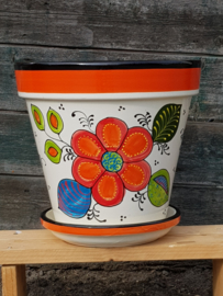 Tuinpot Flor de Eva 42 cm met schotel (nieuw 2021)