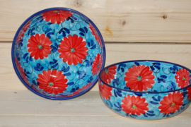 Saladeschaal Diep Flor Azul Roja 1 (28 x 9)