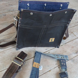Big Bag | Leren tas van vintage motorjas