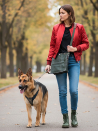 Big Bag | Leren tas van vintage motorjas