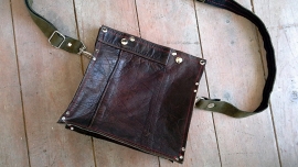 Medium Leather Bag | Prachtige leren tas van vintage jas