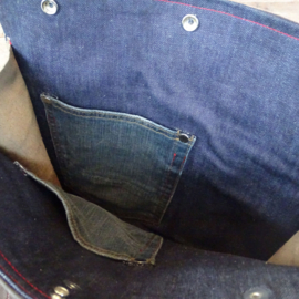Big Bag | Leren tas van vintage motorjas