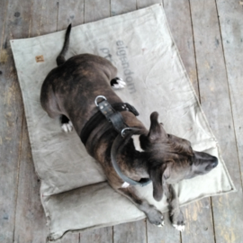 Hondenkussen van oude postzakken