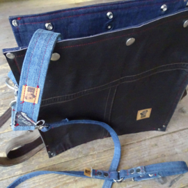 Big Bag | Leren tas van vintage motorjas