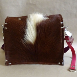 Medium Cowbag | Tas van koeienhuid