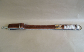 Koe halsband bruin/wit