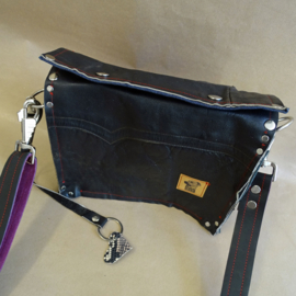 Big Bag | Leren tas van vintage motorjas