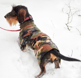 Fleecejassen camo voor je hond (reversible!)