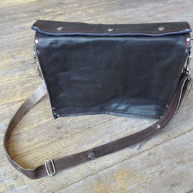 Big Bag | Leren tas van vintage motorjas