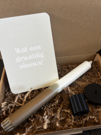 Brievenbuspakketje Wat een geweldig nieuws aan de wand