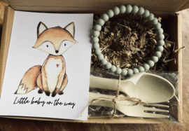 ‘Little baby on the way’ bestek setje met bijtring