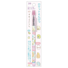 2B stacking pencil with eraser Sumikkogurashi | pink