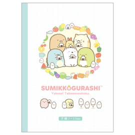 Notebook graph paper San-X Sumikkogurashi Food Kingdom