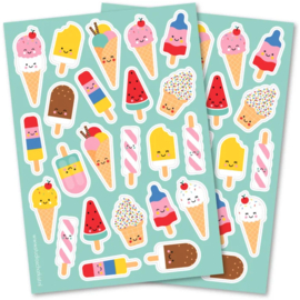 Stickervel ijsjes