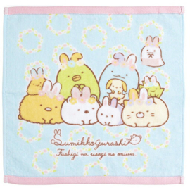 Sumikkogurashi Mysterious Rabbit towel | 34 x 34 cm