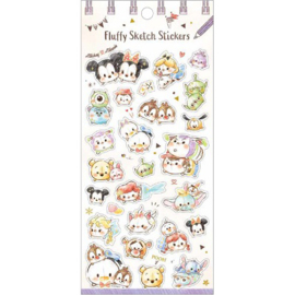 Fluffy Sketch Stickers | Tsum Tsum