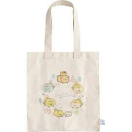 Grote canvas tas Sumikkogurashi playing with a Puppy