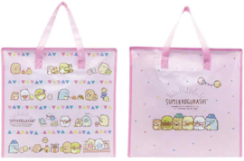 Large bag | Sumikkogurashi Otter & Sumikko Camp | pink
