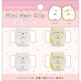 San-X mini haarklemmetjes | Shirokuma & Neko